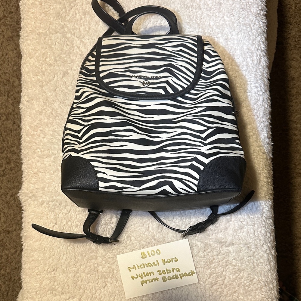 Michael Kors Zebra Stripe Backpack